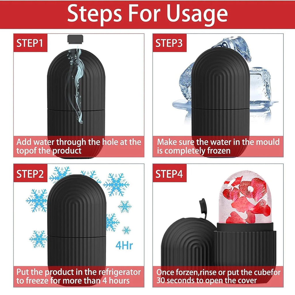 2024 New Ice Roller for Face and Eye, Ice Face Roller, Facial Beauty Ice Roller Skin Care Tools, Ice Cube Face Massage, Silicone Ice Mold for Face Care