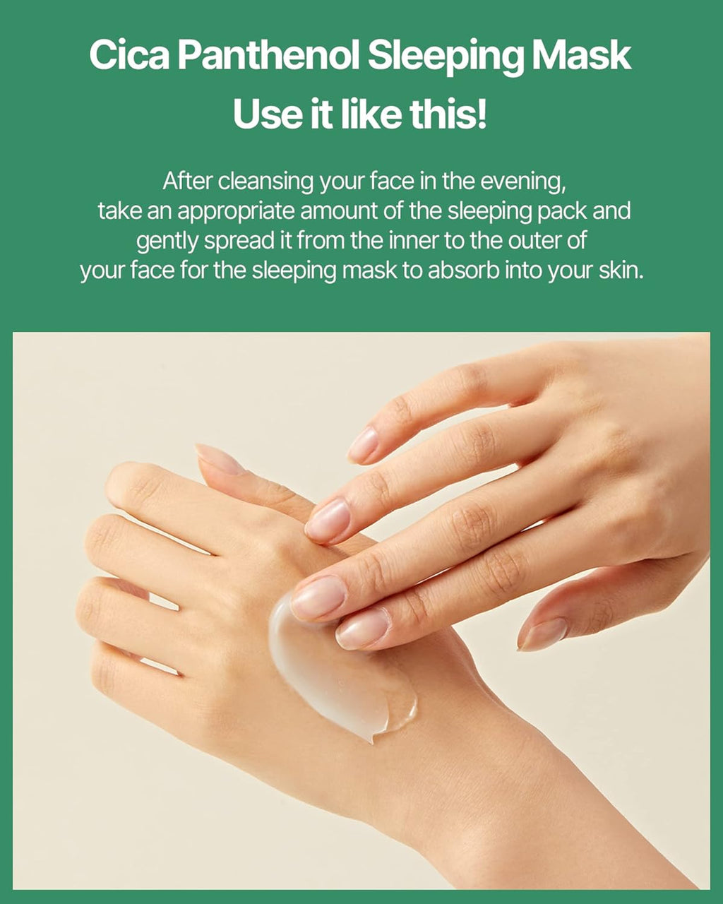 CICA Panthenol Moisturizing Cream | Overnight Face Cream | Soothing, Moisturizing, and Hydrating Facial Mask with Hyaluronic Acid | Korean Skin Care Overnight Moisturizer | 2.70 Fl Oz