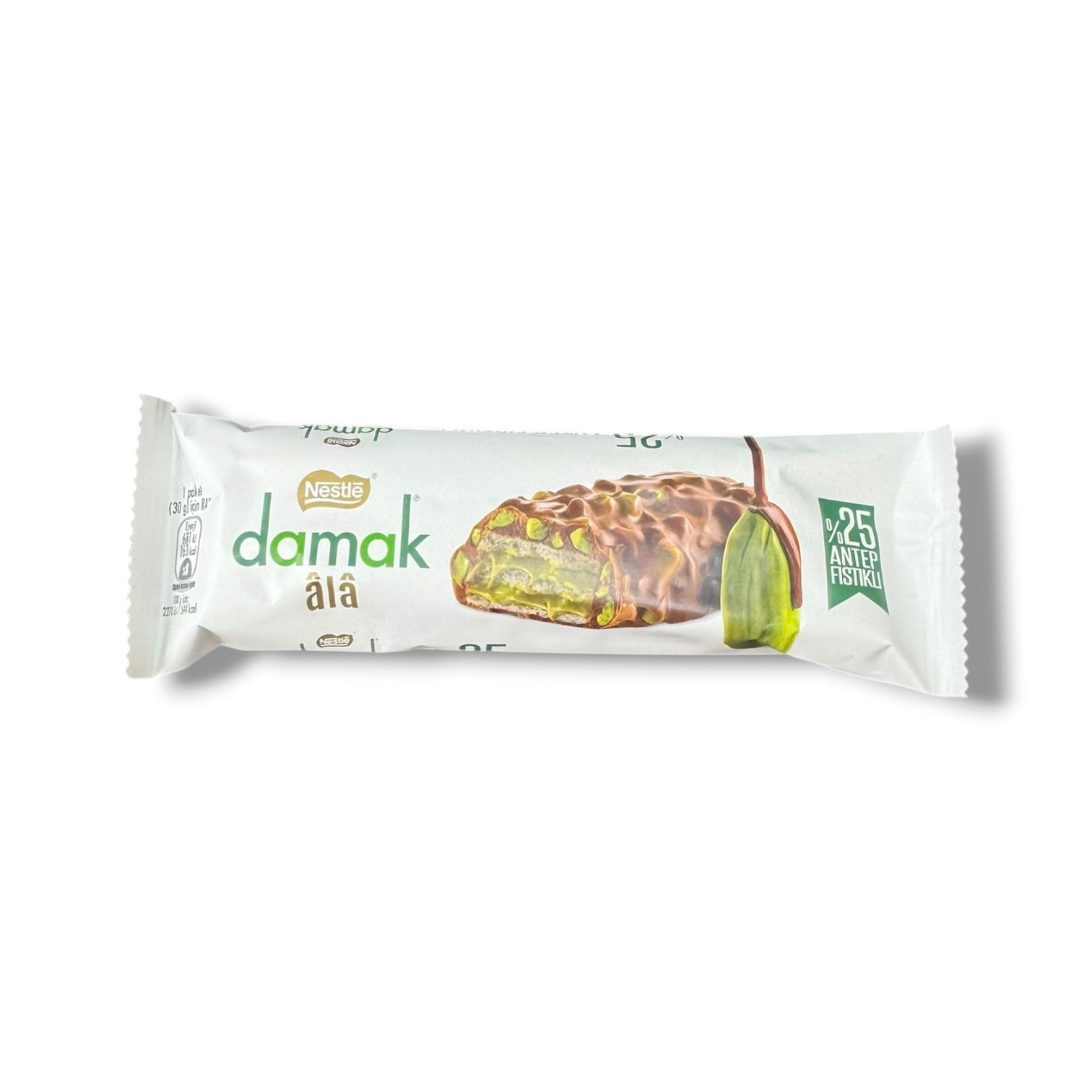 Crispy Pistachio Wafer Coated In Nestle Damak White Chocolate – 30g Delight