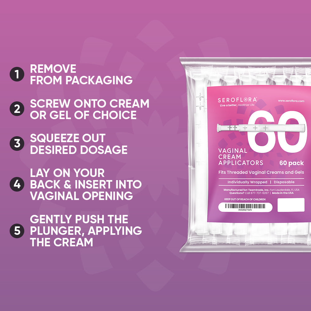 Disposable Vaginal Cream Applicators for Premarin, Estrace & many others (60ct)