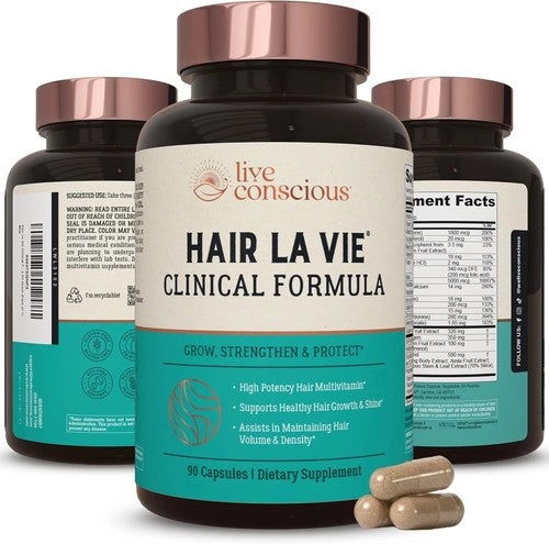 Hair La Vie Live Conscious Clinical Formula Growth 90 Count (Pack of 1)